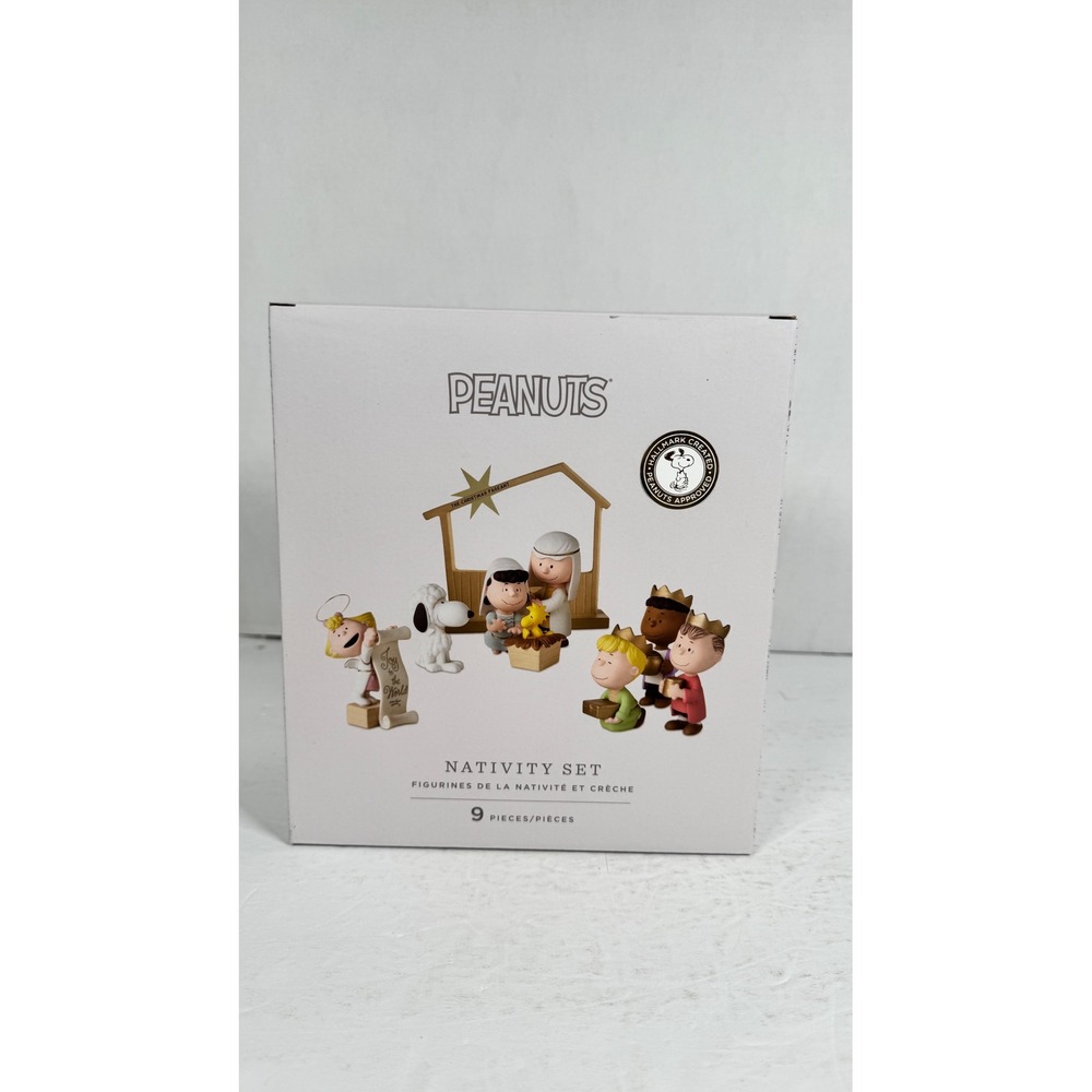 Hallmark Peanuts Nativity Set 9 Pc Charlie Brown Christmas Figurines XKT6125 NIB